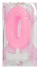 Pink Number 0 Birthday Candle
